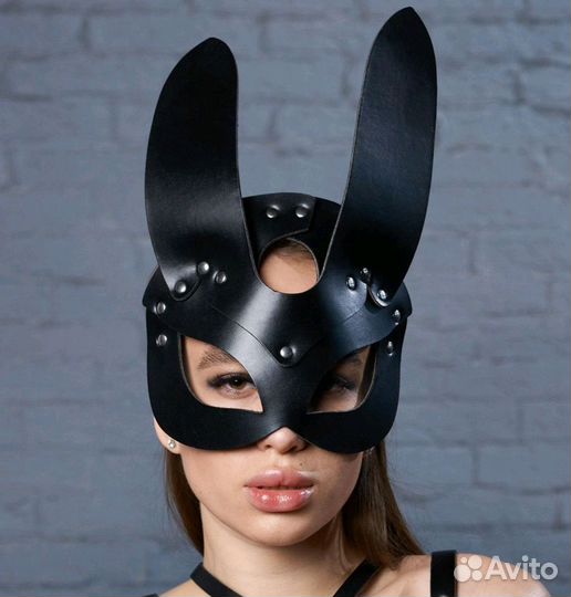 Маска зайки экокожа новая
