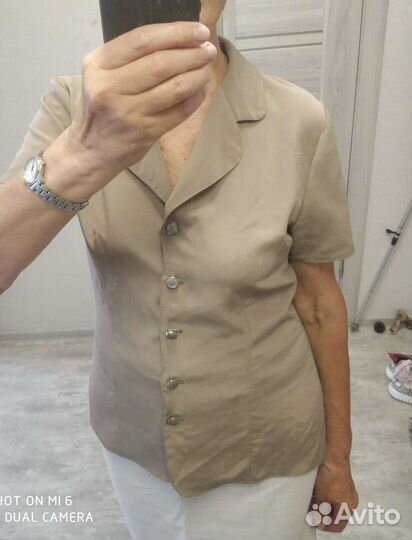 Блузка натуральный шелк 48р