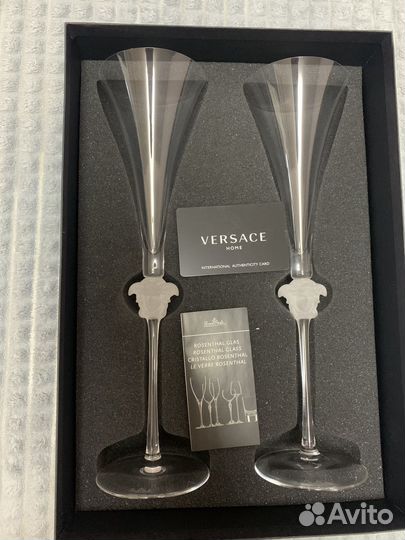 Набор бокалов для шампанского 2шт Versace