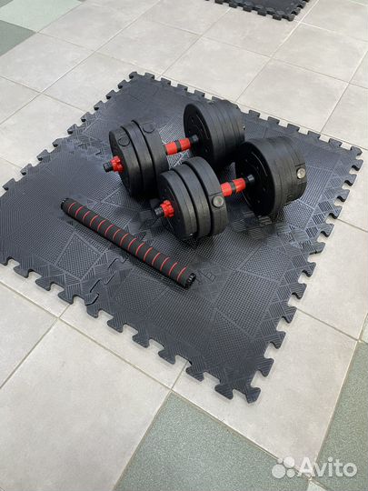 Гантели разборные 20 кг(набор 2х10 кг)с проставкой