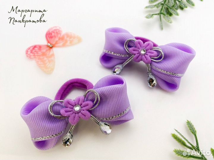Бантики для девочки на резинке