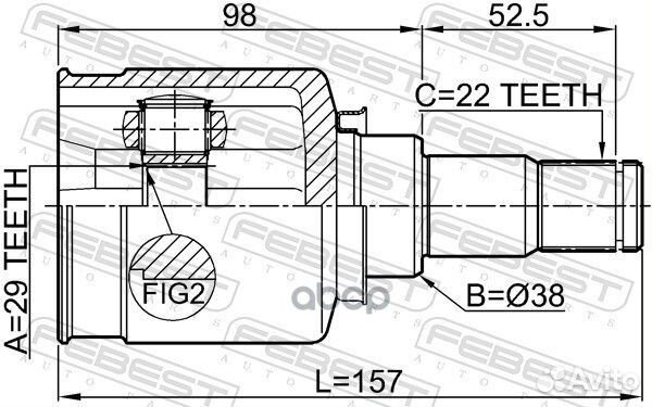 Шрус внутренний Chevrolet Lacetti 1,4-1,6/Aveo