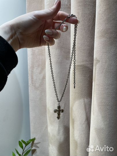 Колье с крестом swarovski