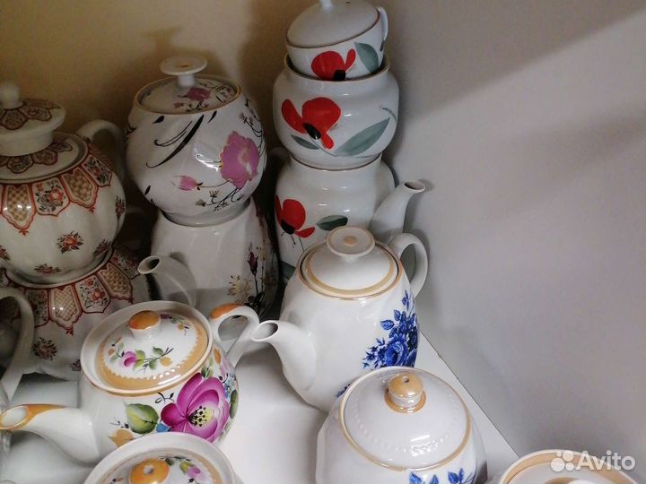 Фарфоровая посуда СССР чайники сахарницы