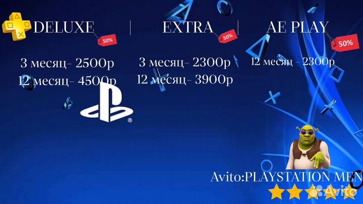 Подписка PS plus 3-12 месяц