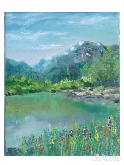 Картина маслом на холсте пейзаж горы