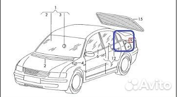 Стекло боковое заднее левое Volkswagen Passat B5