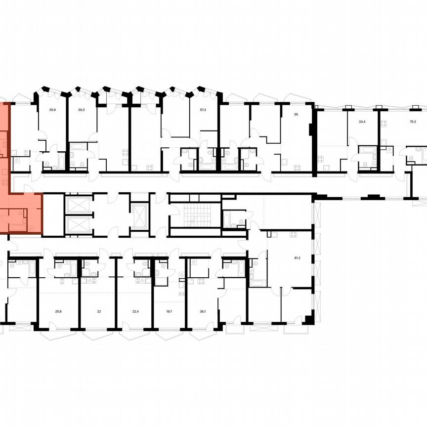 3-к. квартира, 77,2 м², 3/24 эт.