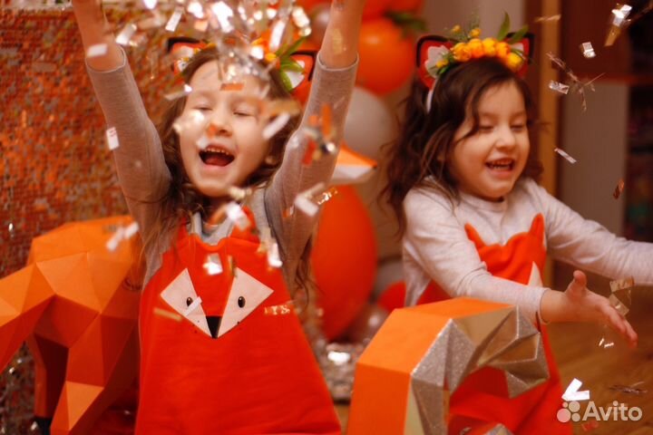 День Рождения в стиле лисичка,6 лет