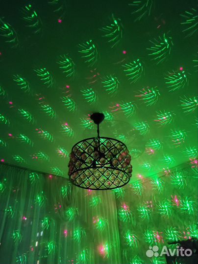 Новый лазерный проектор, светомузыка