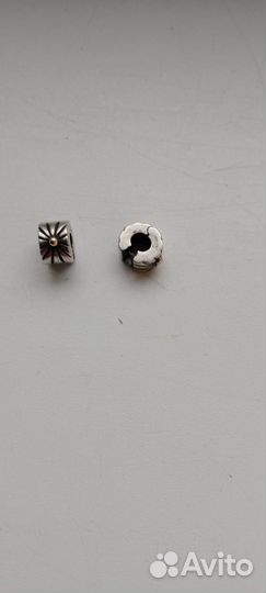 Шармы- ограничители Пандора,серебро с золотом