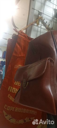Сумка дорожная СССР кожзам большая