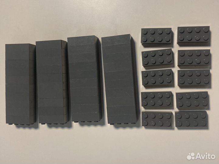 Лего детали темно-серые