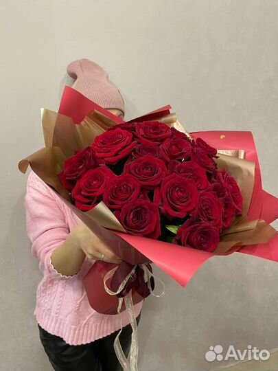 Букет цветов из красной розы