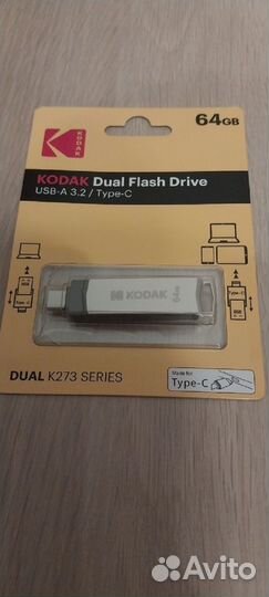 Flash- Накопитель OTG Type-C USB 3.2 64 гб. Новый