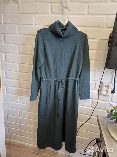 Платье женское вязаное трикотажное осеннее