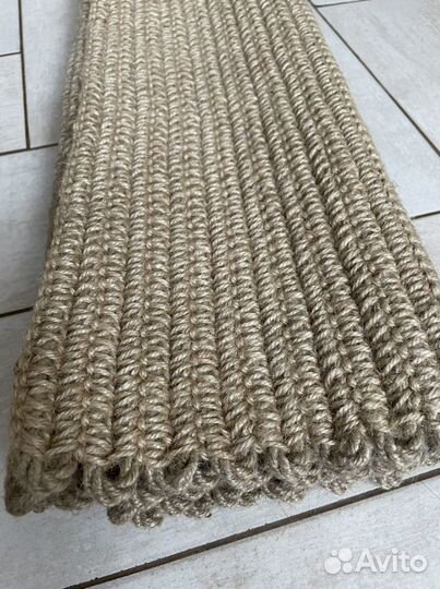 Коврик из джута ручной работы