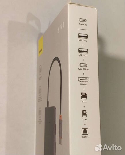 USB хаб 8-in-1 Baseus 8-Port Type-C Hub 4K/60Hz