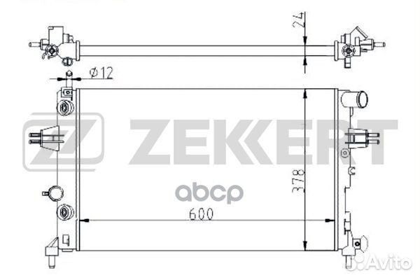 Радиатор охл. дв. Opel Astra G 98- Zafira A 99