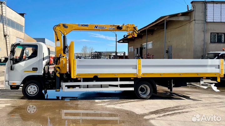 Бортовой грузовик Коммерческие грузовики на JAC N90 с КМУ XCMG, 2024