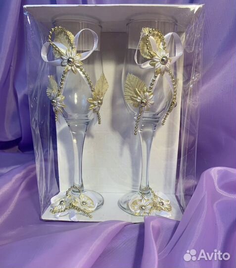 Свадебные бокалы новые