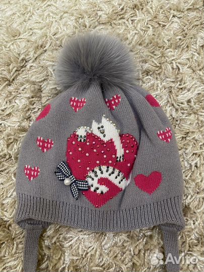 Зимняя детская шапка для девочки