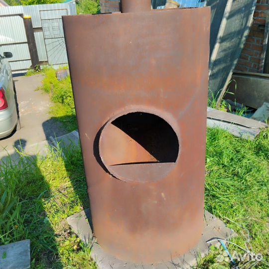 Печь для бани из трубы,в эксплуатации не была