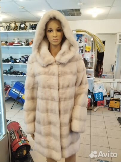 Шуба норковая 46-48р поперечная