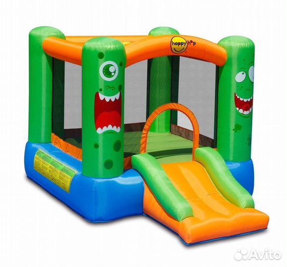Надувной батут с горкой