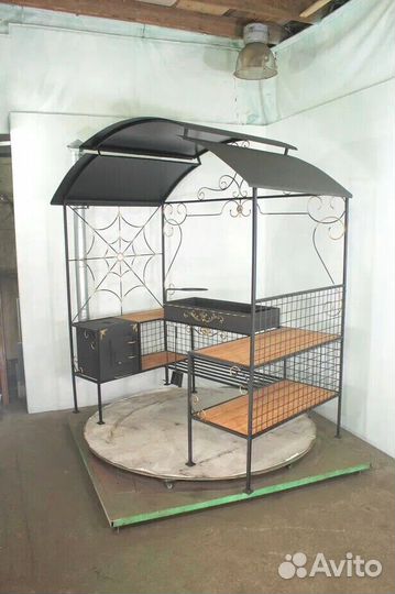 Мангал с печкой под казан