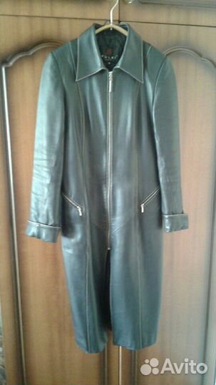 Плащ кожаный