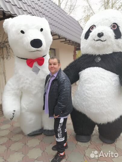Белый Мишка Медведь,Панда костюмы