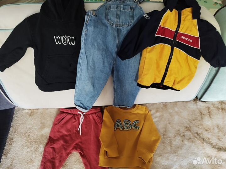 Вещи пакетом для мальчика от 6месяцев до 86см