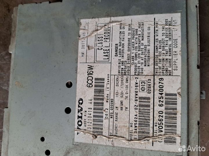 Магнитола на Volvo S40