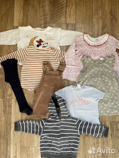 Пакет летней одежды на девочку 80-86