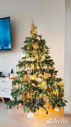 Ель искуственная литая + пвх 160 см