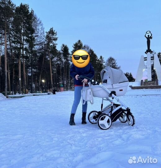 Коляска 2 в 1 эко кожа