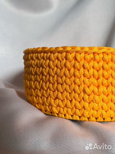 Вязаные корзинки ручной работы