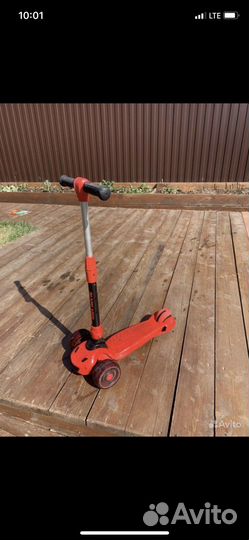 Самокат складной детский black aqua