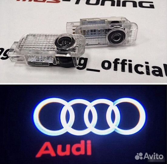 Проекция в штатные места Audi вместо подсветки