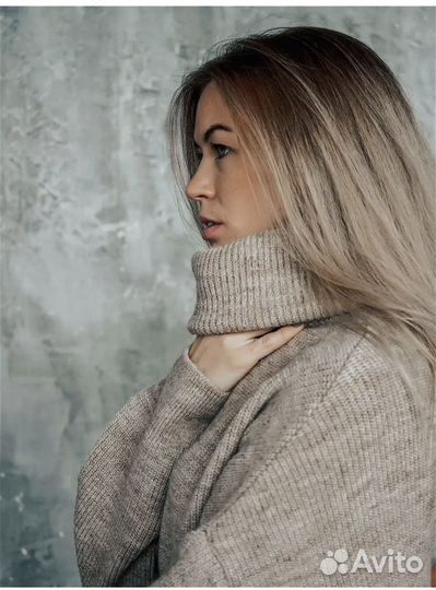 Свитер женский оверсайз с горлом