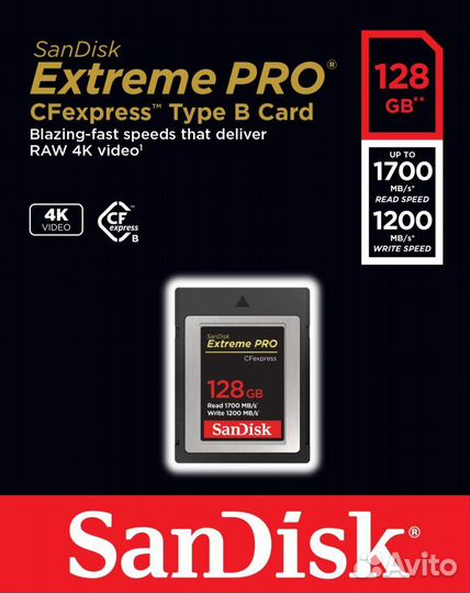 Sandisk 128GB CFexpress Extreme Type B (1700R/1200