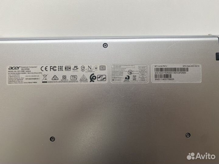 Acer Swift 1 14' (FullHD IPS/N6000/8/256)