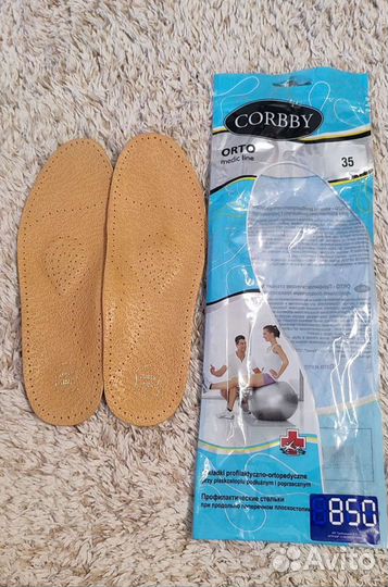Корректирующие профил. стельки 35р corbby с аморти