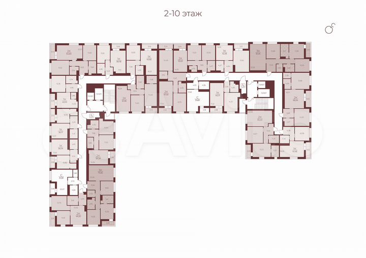 1-к. квартира, 42,8 м², 9/14 эт.
