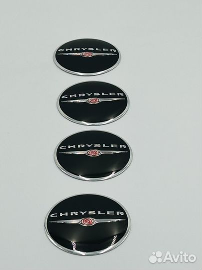 Наклейки на колёсные диски Chrysler 65мм