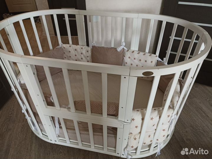 Детская кровать трансформер круглая