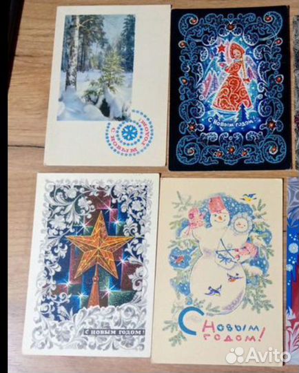 Открытки СССР новогодние, 8 марта и др. чистые