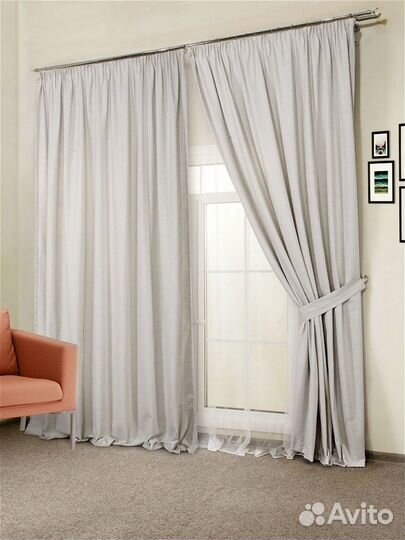 Шторы канвас комплект новый 2шт