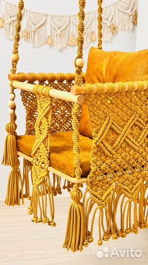 Детские качели. Плетеные качели